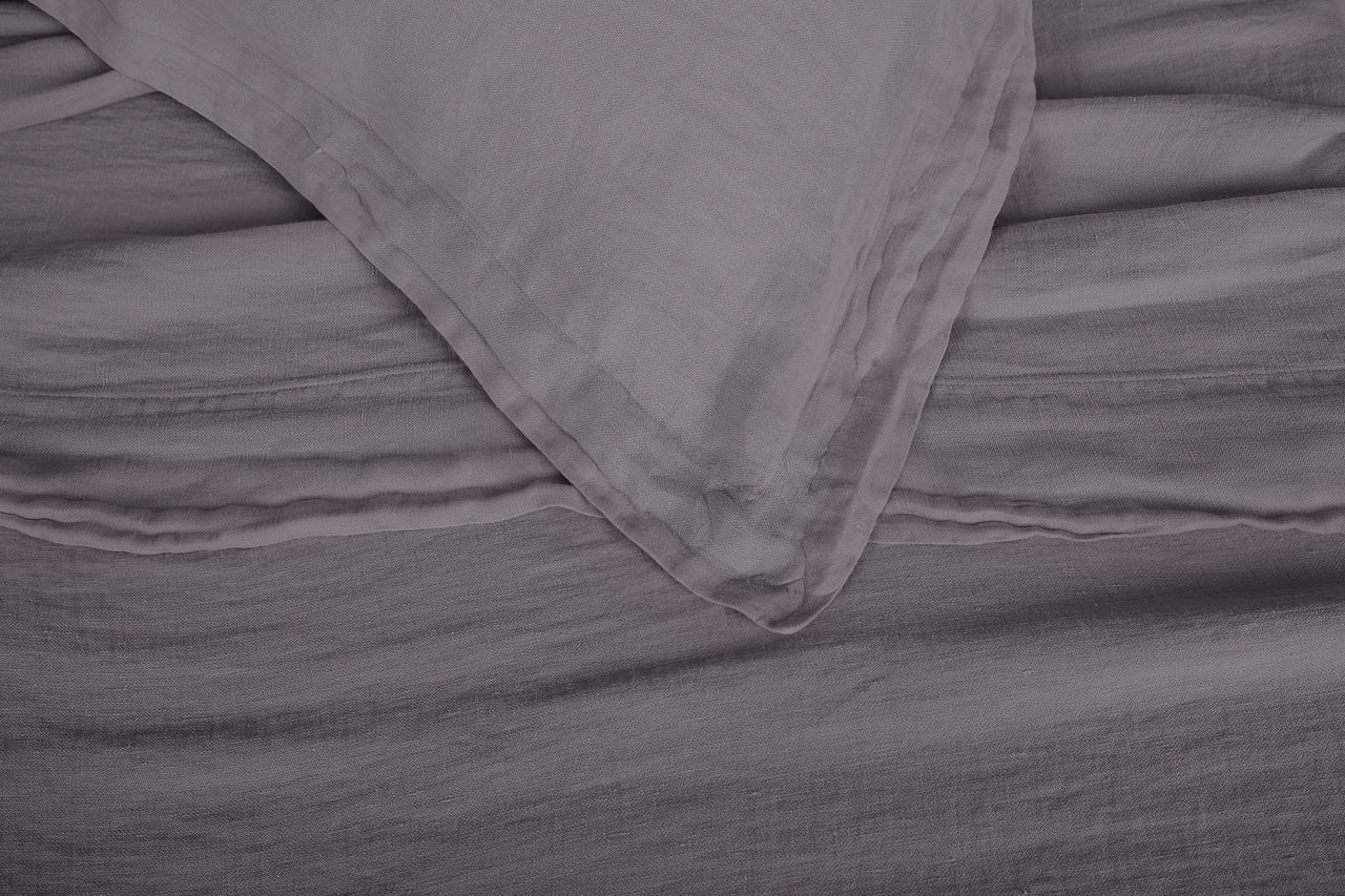 Completo letto Lino Lux in lino stone washed