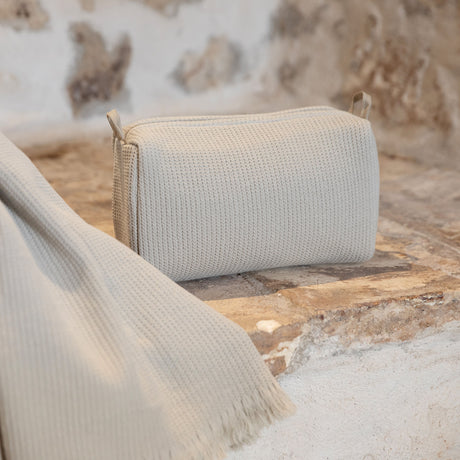 Beauty Case Suite in cotone a nido d’ape