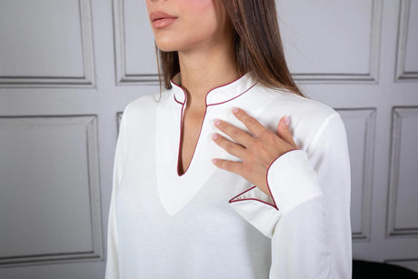 Camicione da notte Prestige per donna con dettagli in seta