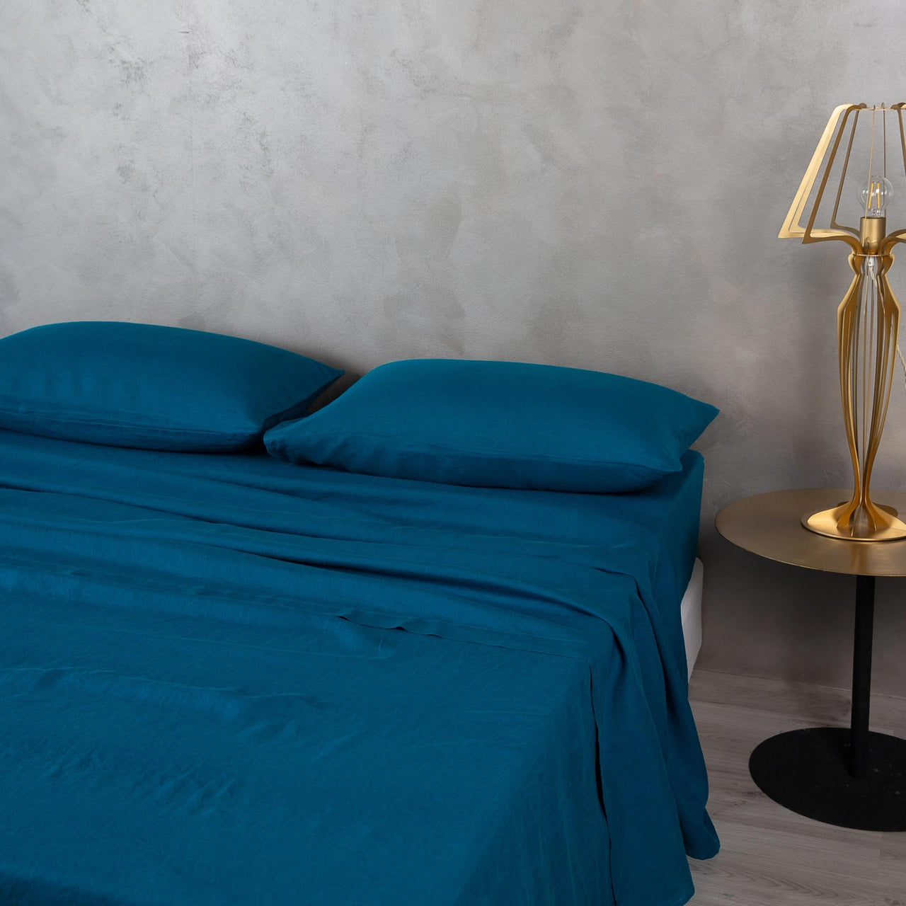 completo letto pavone lino premium