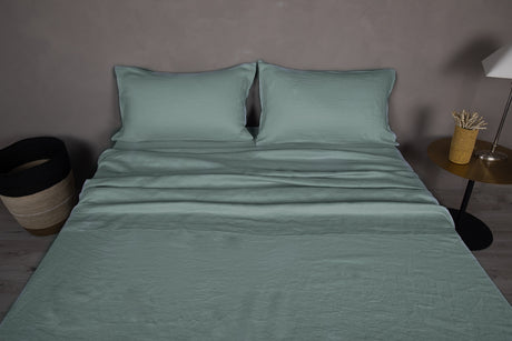 Completo Letto matrimoniale Lino Elegance in raso di lino