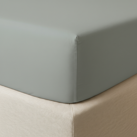 Lenzuolo sotto con angoli Elba in raso di cotone