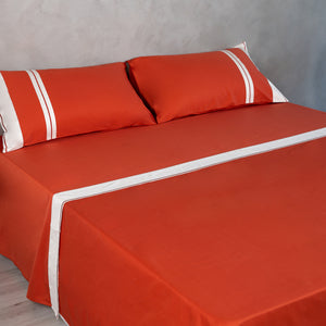 Completo Letto Matrimoniale Gioia in raso di cotone
