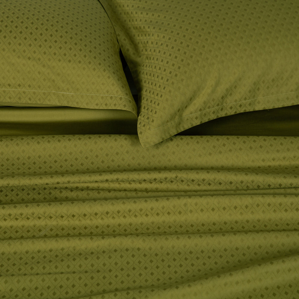 Completo Letto Matrimoniale Diamante in raso di cotone