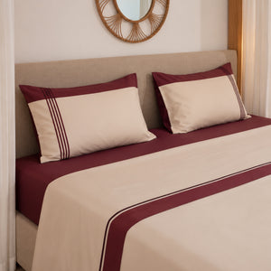 Completo Letto Matrimoniale Paradiso in raso di cotone