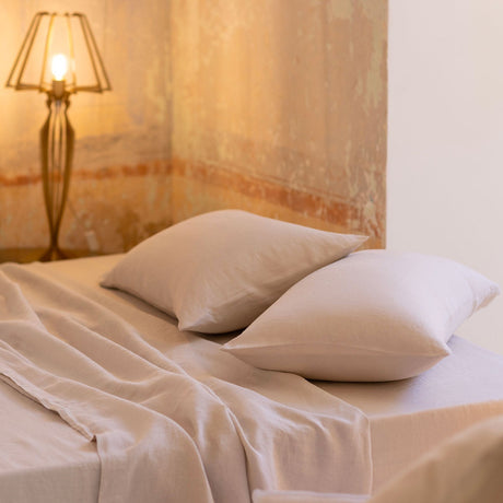 Completo Letto Lino Premium in lino stone washed