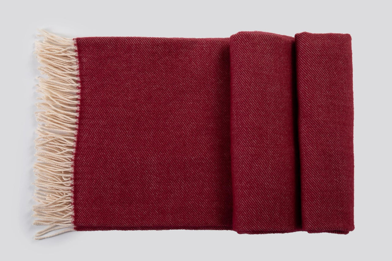 Plaid Lux Merino in lana merino tinto in filo