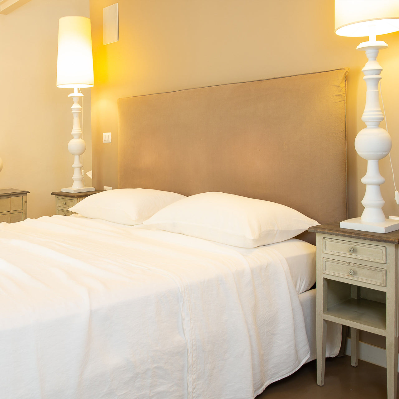 Completo Letto Lino Premium in lino stone washed