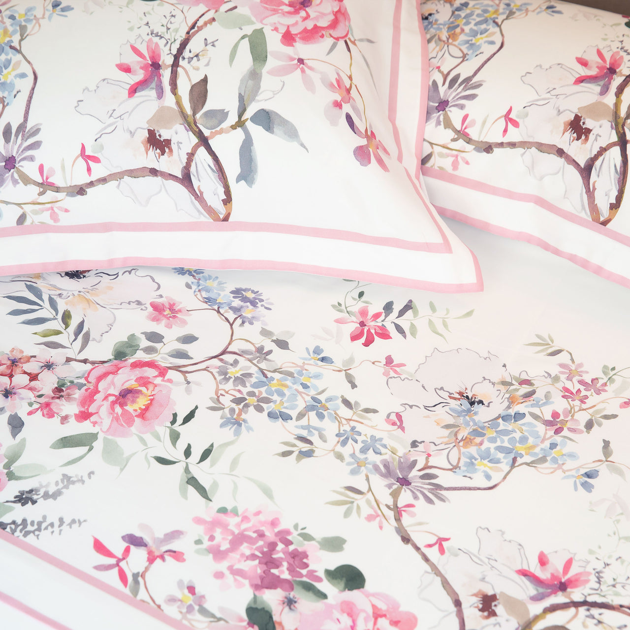 Completo Letto Clori in raso di cotone