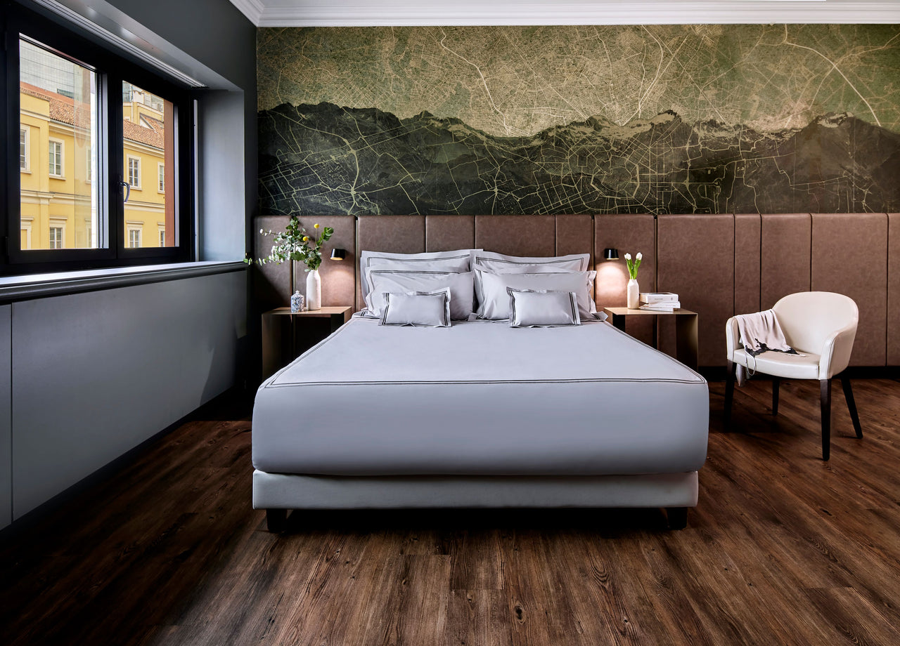 Parure copripiumino Lux Hotel in fine percalle