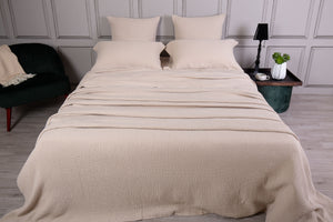 Copriletto Capri in doppia garza stone washed