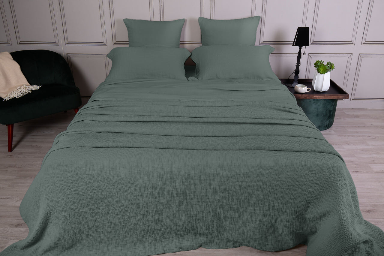 Copriletto Capri in doppia garza stone washed