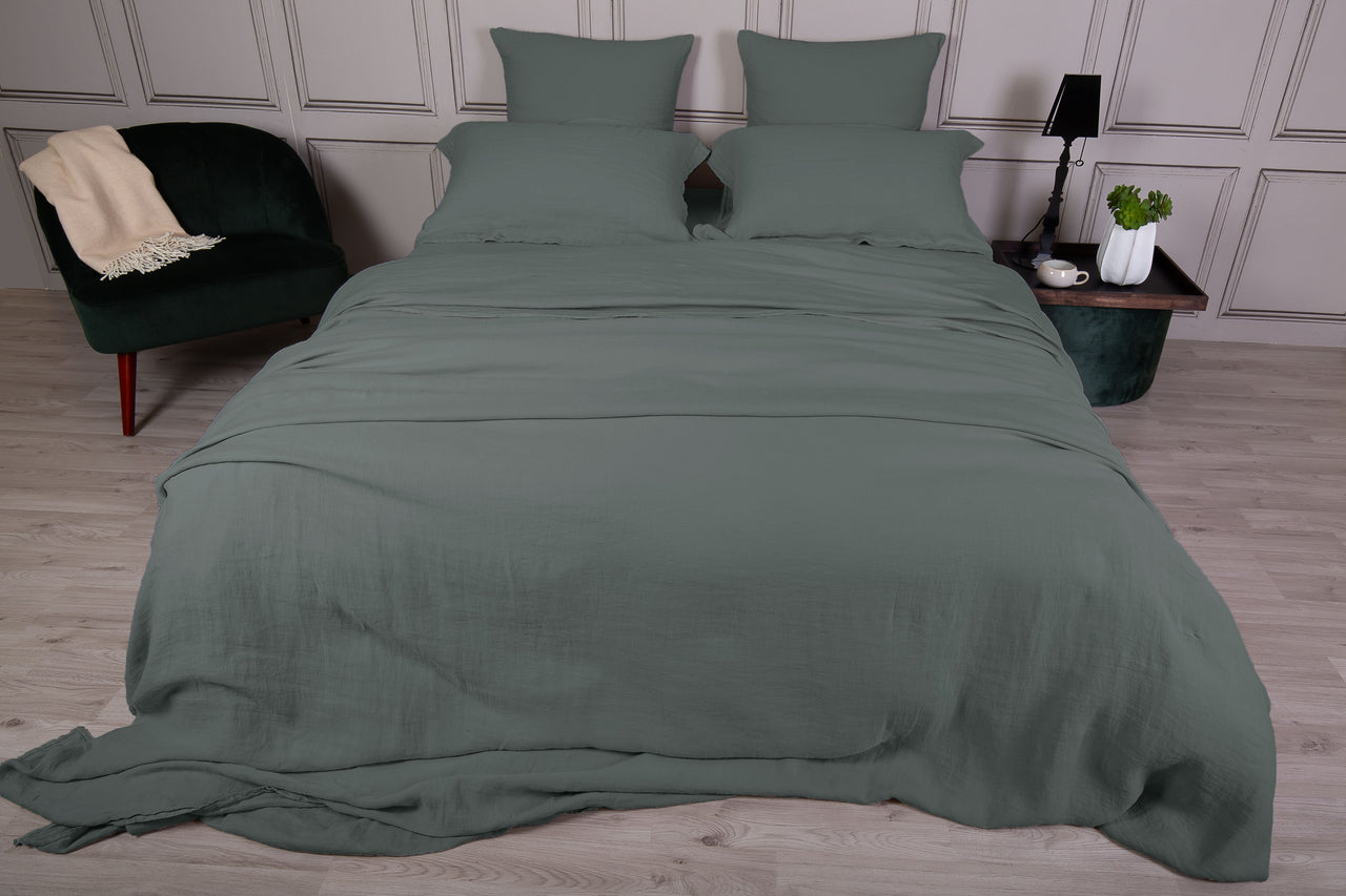 Parure copripiumino Lino Lux in lino stone washed