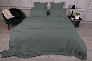 Parure copripiumino Lino Lux in lino stone washed