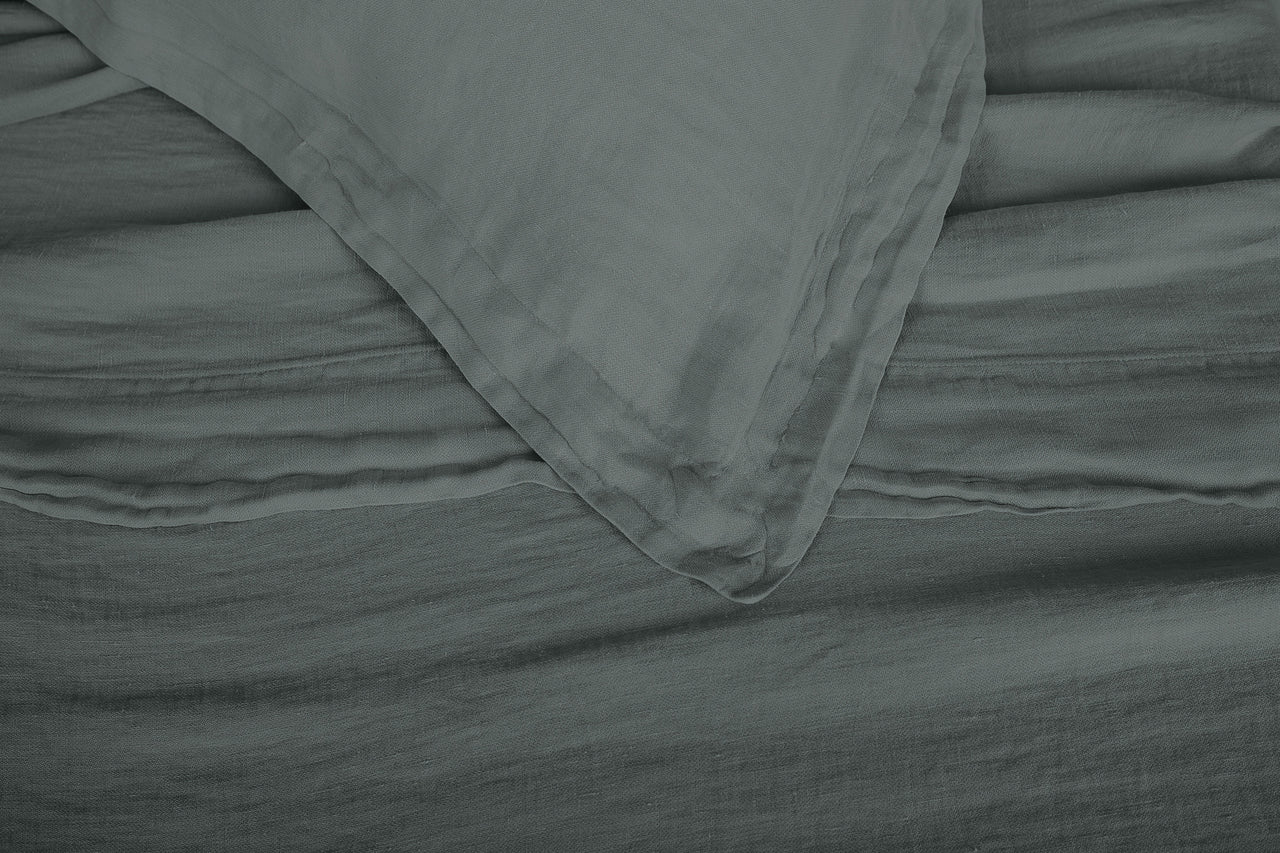 Parure copripiumino Lino Lux in lino stone washed