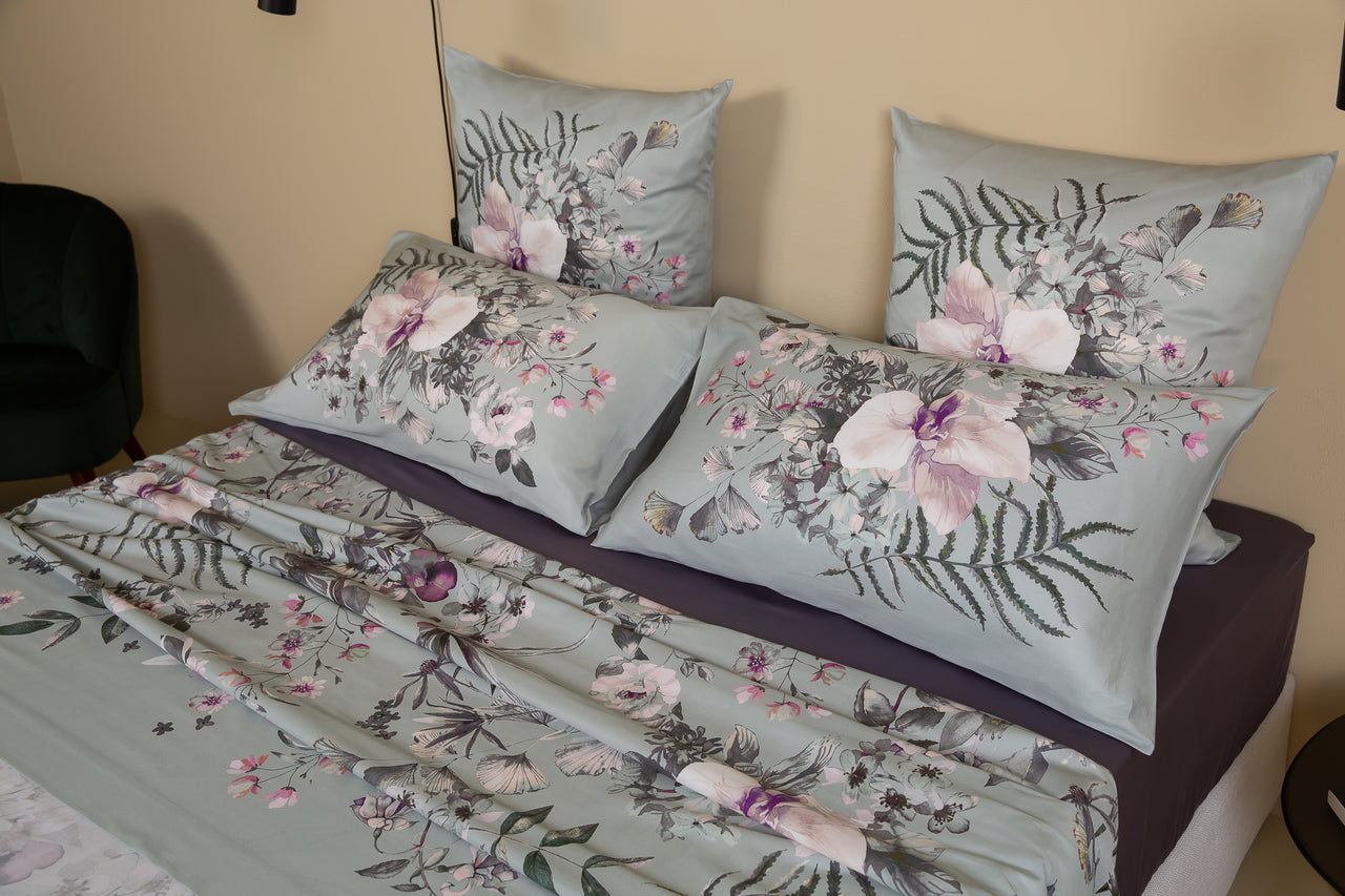 Completo Letto Matrimoniale Bloom in raso di cotone