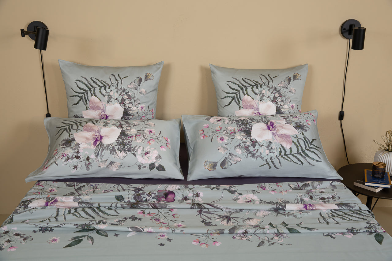Completo Letto Matrimoniale Bloom in raso di cotone