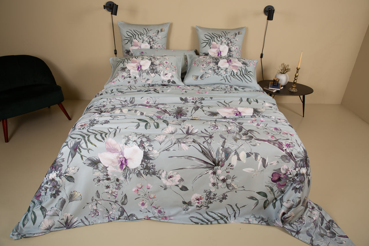 Parure Copripiumino Matrimoniale Bloom in raso di cotone