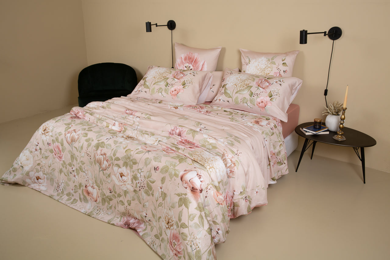 Parure Copripiumino Matrimoniale Bloom in raso di cotone