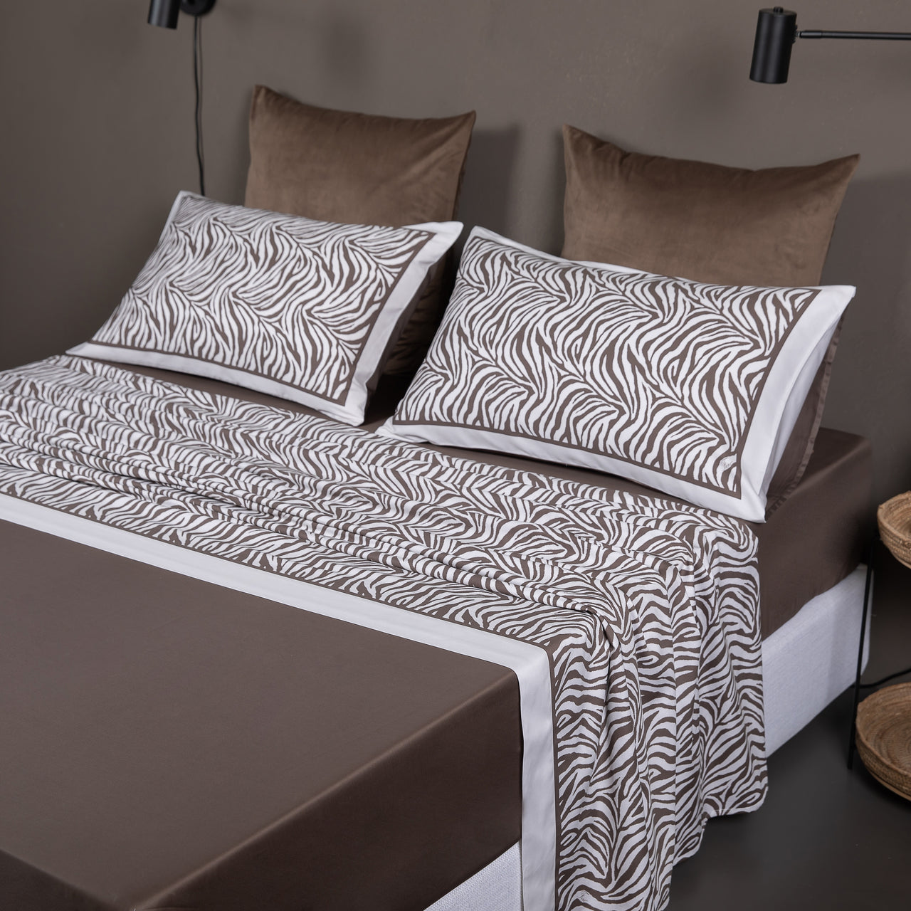 Completo Letto Madagascar in raso di cotone