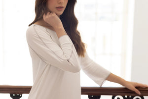 Camicia da notte Caresse per donna con profili in seta