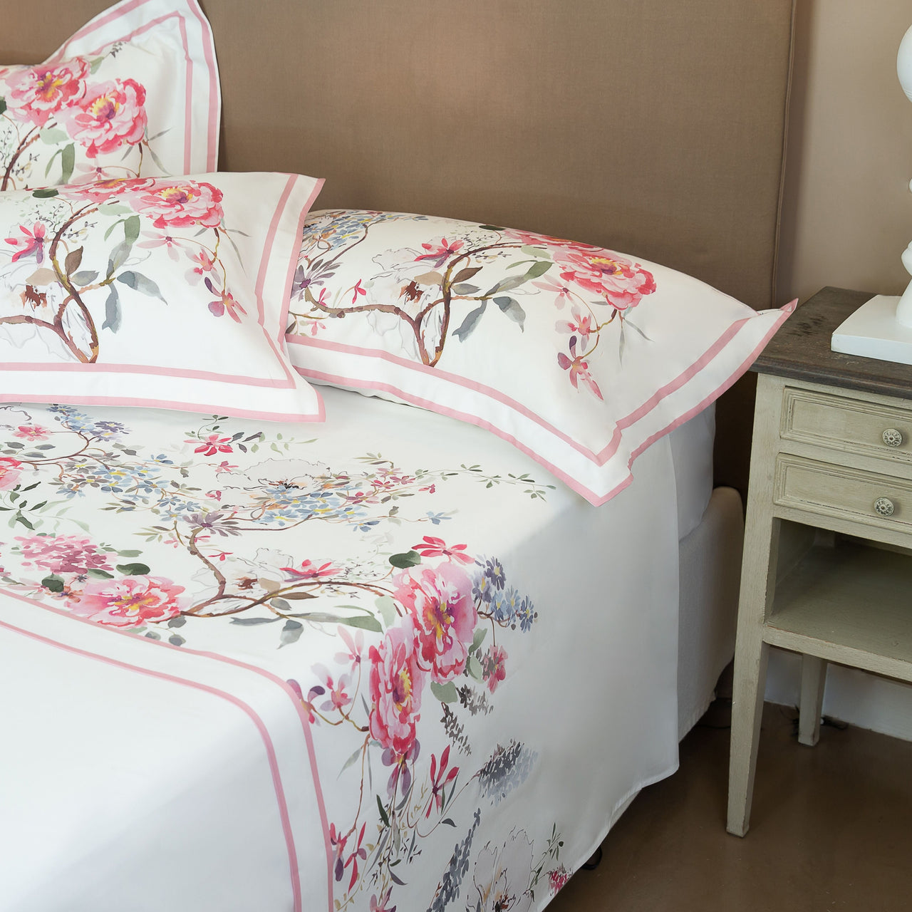 Completo Letto Clori in raso di cotone