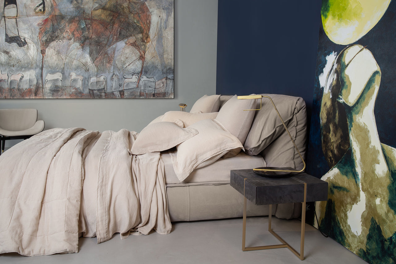 Parure copripiumino Lino Lux in lino stone washed