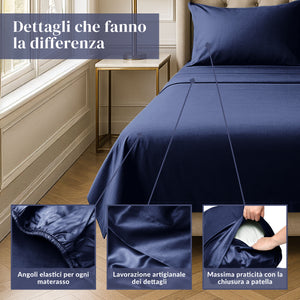 Completo Letto Essentials in Cotone Mako Satin