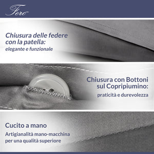 Parure Copripiumino Essentials in Cotone Mako Satin