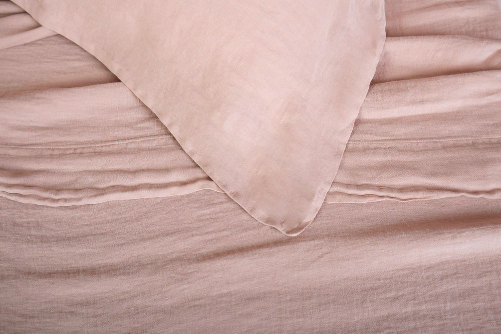 Completo Letto matrimoniale Lino Elegance in raso di lino