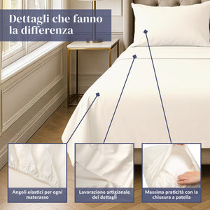 Completo Letto Essentials in Cotone Mako Satin