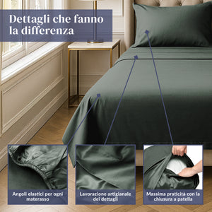 Completo Letto Essentials in Cotone Mako Satin
