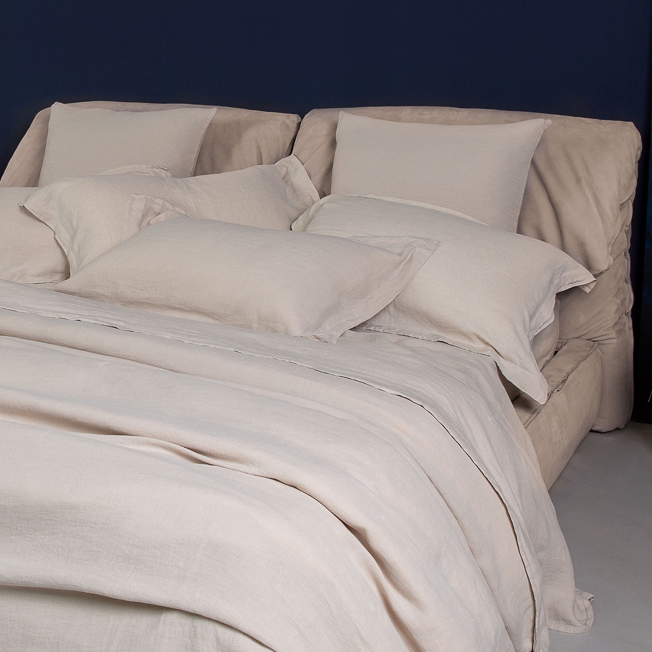 Parure copripiumino Lino Lux in lino stone washed