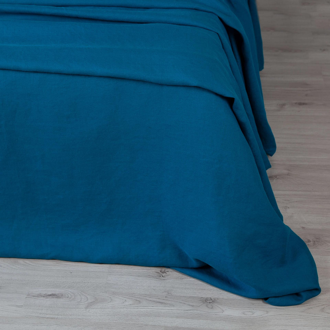 copripiumino lino premium pavone - dettaglio