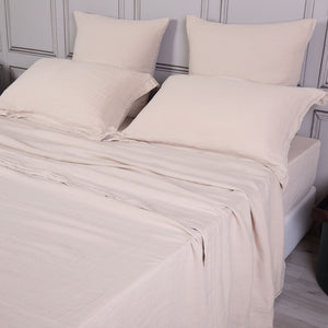Completo letto Lino Lux in lino stone washed