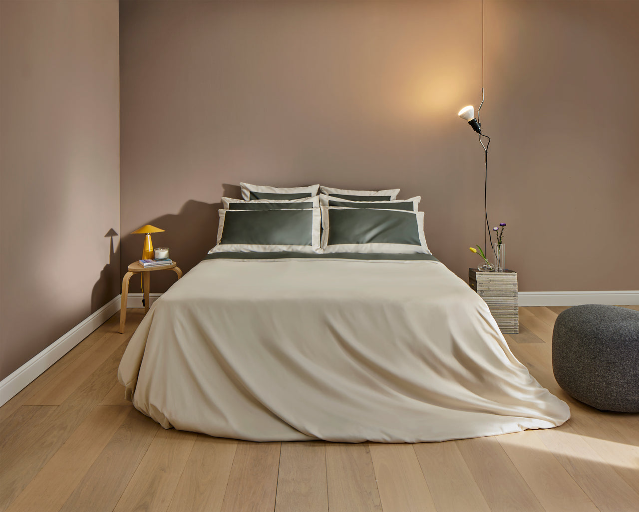 Completo letto Apollo in raso di cotone 300 TC