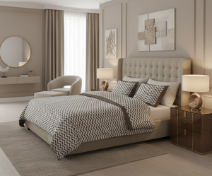 Completo Letto Matrimoniale Bloom in raso di cotone