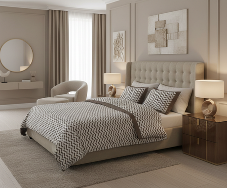 Completo Letto Matrimoniale Bloom in raso di cotone