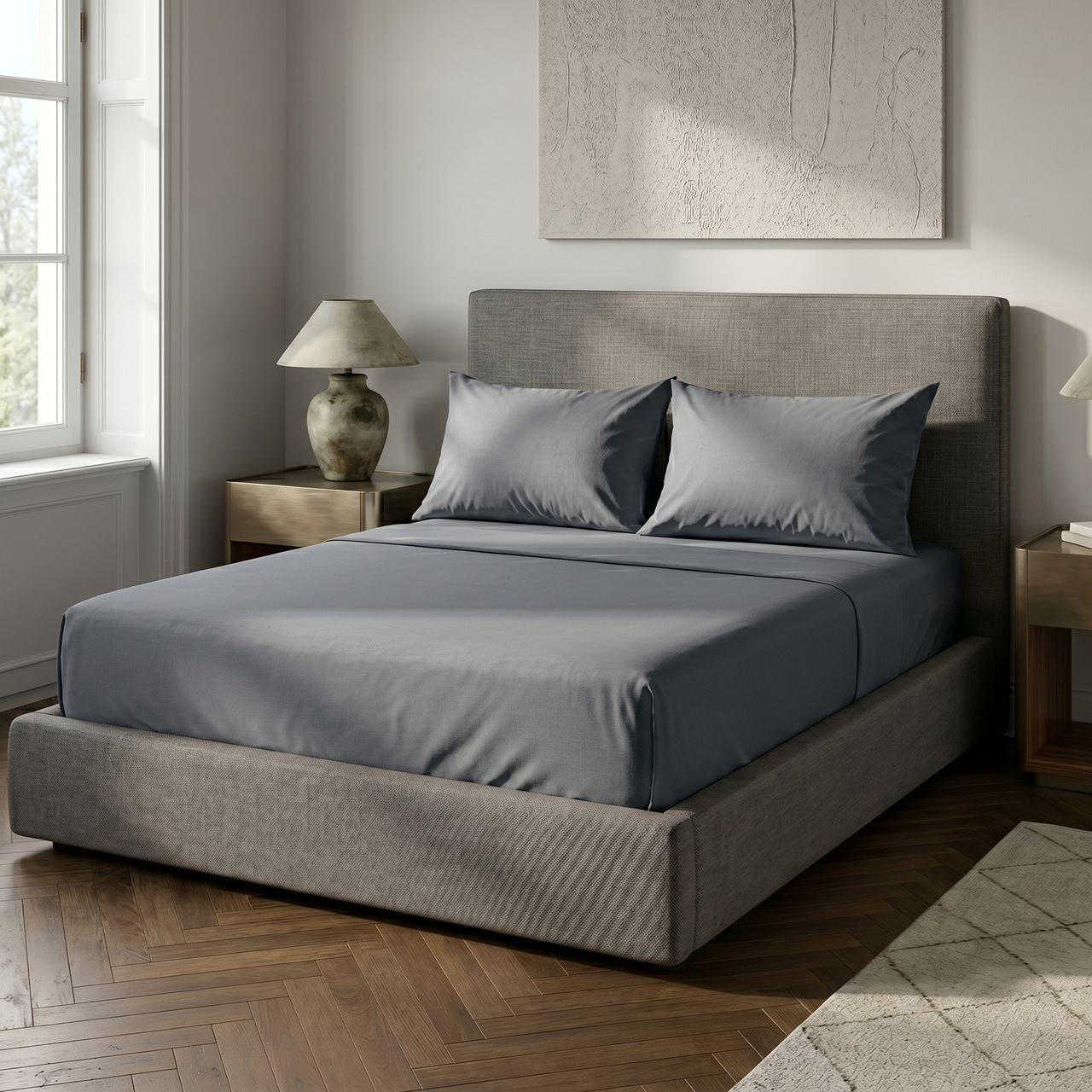 Completo Letto Essentials in Cotone Mako Satin