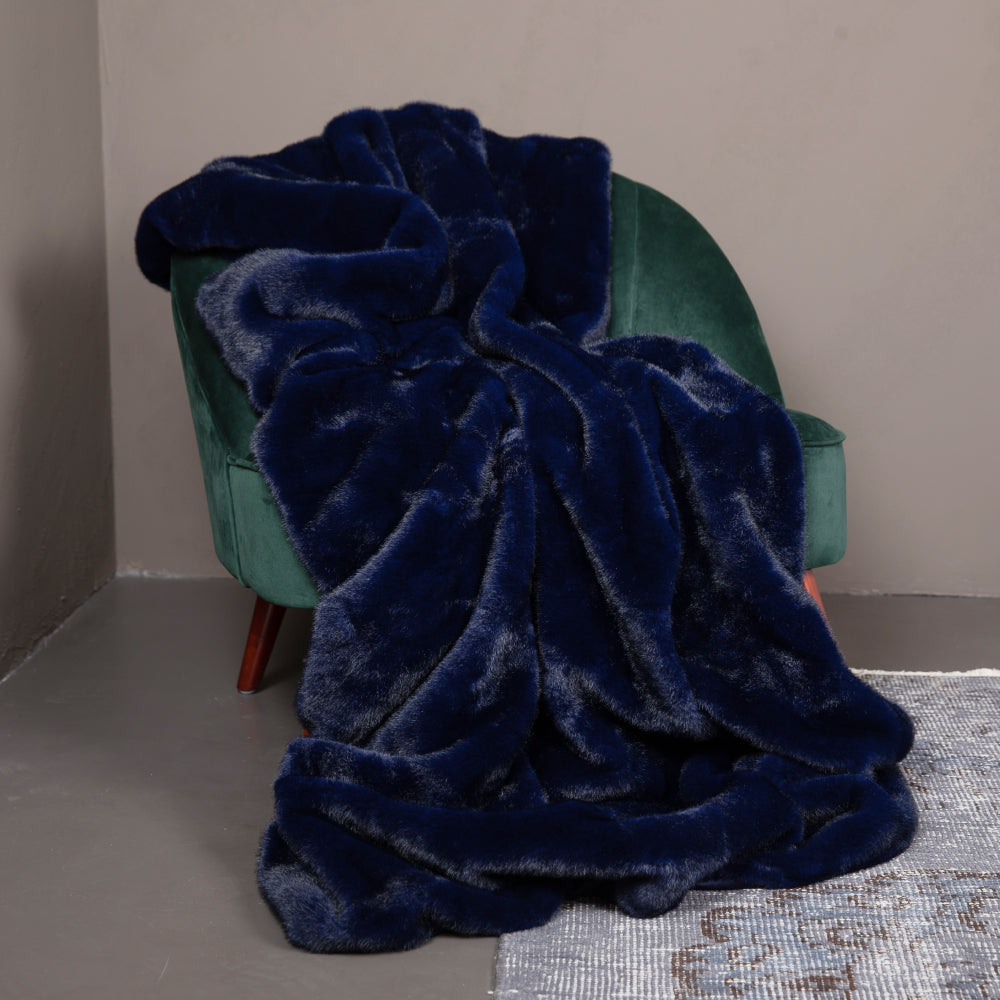 Coperta In Finta Pelliccia Di Visone 450gsm – Morbida E Calda – Letti E Divani (Singola, Matrimoniale, King)