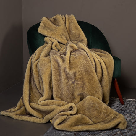 Plaid matrimoniale in pelliccia sintetica Nives