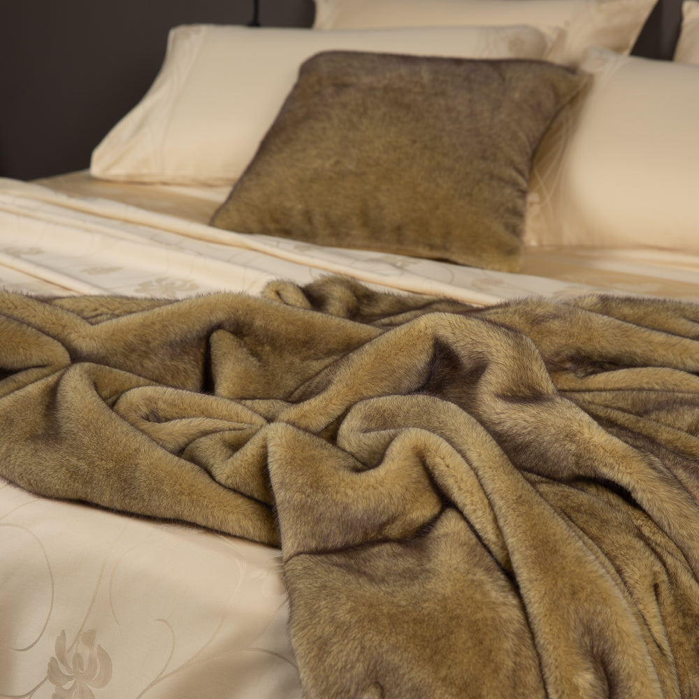 Plaid matrimoniale in pelliccia sintetica Nives